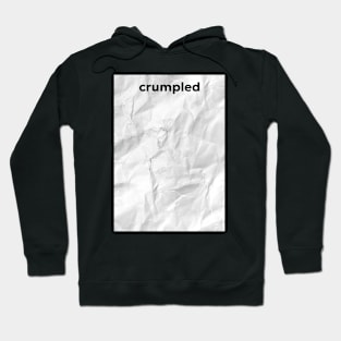 Black Tee with Unique Crumpled Paper Print Hoodie